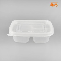 사각반죽용기 3칸 50개 세트 (백색/PP/AJ)