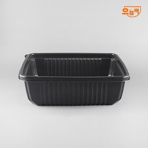 사각찜용기 대 50개 세트 (검정/PP/SDP)-백색뚜껑