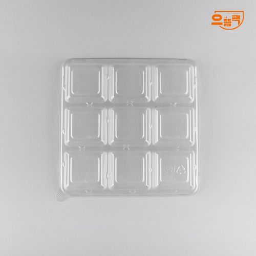 정사각용기 9칸 50개 세트 (투명/PET/AJ)