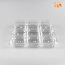 정사각용기 9칸 50개 세트 (투명/PET/AJ)
