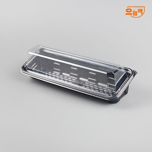 김밥한줄용기 100개 세트 (검정/PET/AJ)