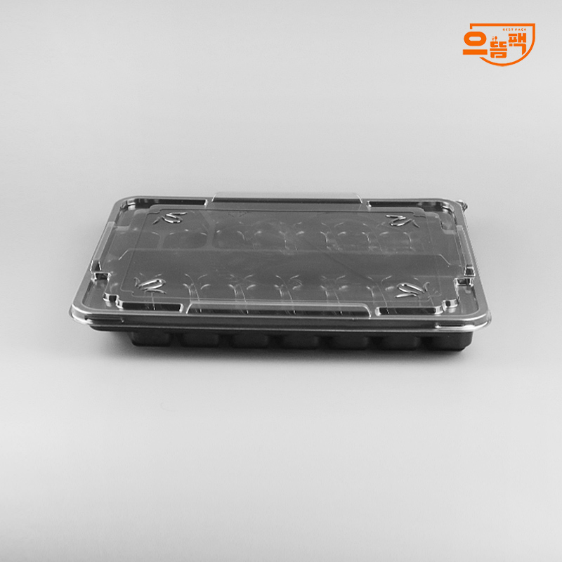 초밥용기 15칸 12P 50개 세트 (PET/AJ)