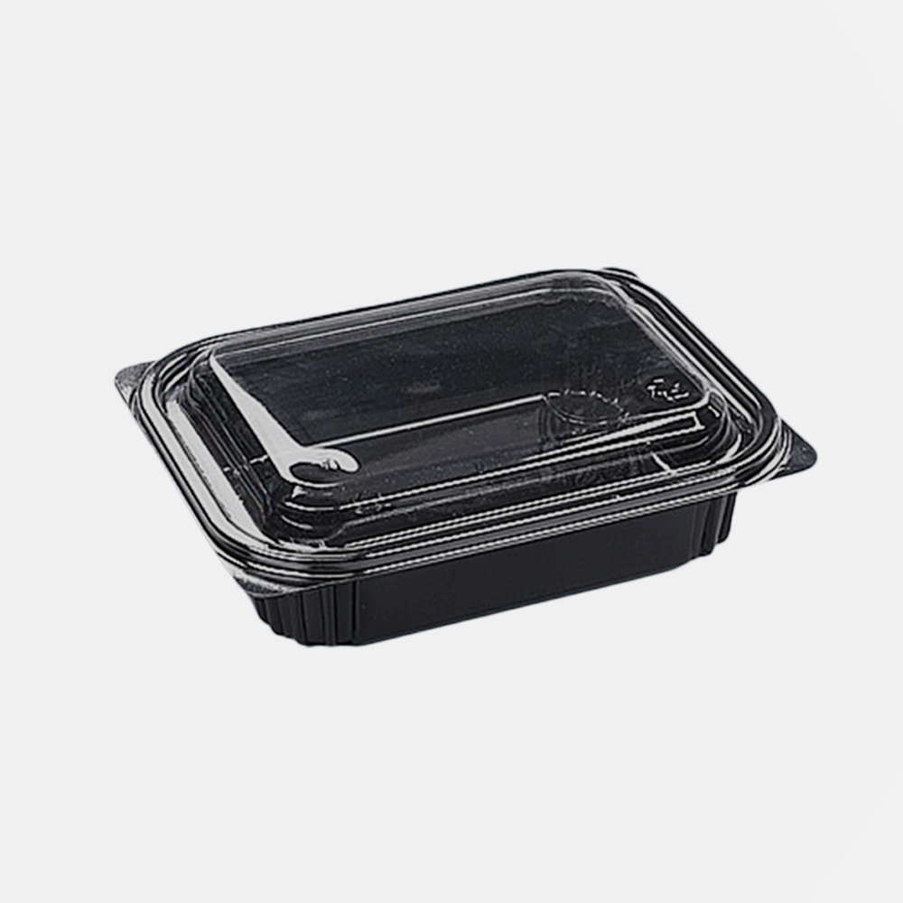 IP-204 샐러드용기 100개 세트 (검정/PET)