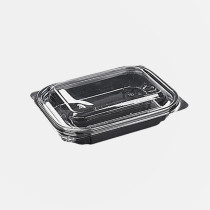 IP-205 샐러드용기 100개 세트 (검정/PET)